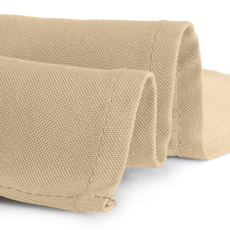Gee Di Moda Rectangle Tablecloth - 60 x 102 Inch Beige Table Cloth for 6 Foot Rectangle Tables - Heavy Duty Washable Fabric - for Holiday Party, Dinner, Weddings, Baby Shower & Events - Image 3